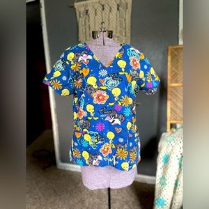 Looney Tunes Scrub Top
